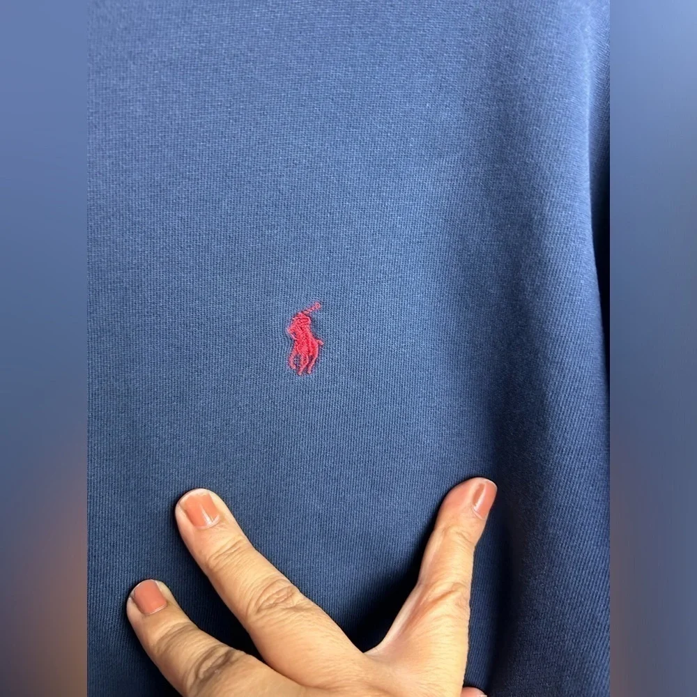 Vtg 90s Polo by Ralph Lauren Blue tag Fleece long Sleeve pullover sweater size M